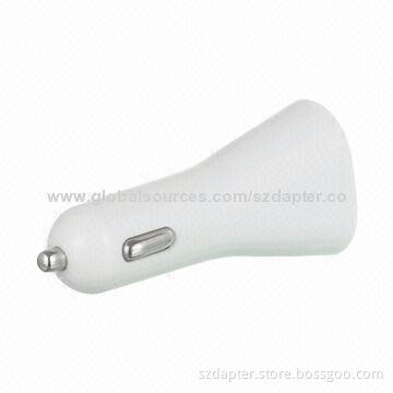 2.1A 2 Ports USB Car Charger with LED Power Light Indication, 2,100mAh Capacity